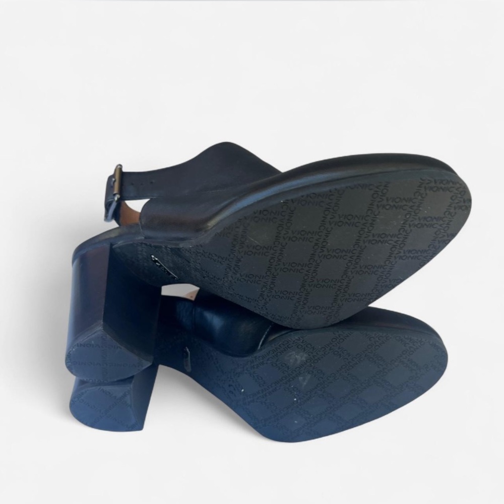 Vionic Sleek Black Leather Open Heel Booties - image 7